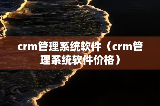 crm管理系统软件（crm管理系统软件价格）
