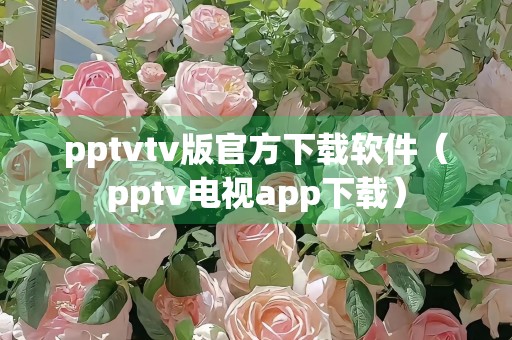 pptvtv版官方下载软件（pptv电视app下载）